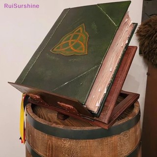 Ruisurshine สมุดบันทึกเปล่า ปกสีเขียว สไตล์เรโทร 350 หน้า