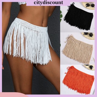 &lt;citydiscount&gt; กระโปรงถักโครเชต์ แฮนด์เมด สไตล์ฮาวาย