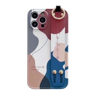 Mld เคสโทรศัพท์มือถือ พร้อมสายคล้องมือ สําหรับ iPhone14 iPhone12 iPhone11 iPhone13 pro Max XS Max XR 7plus 8plus