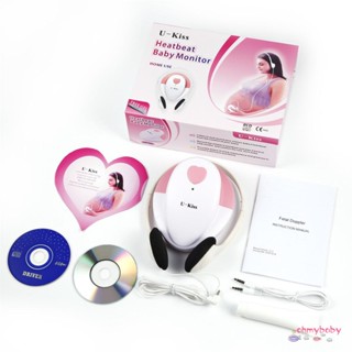 U-Kiss Pink Safe &amp; Portable Baby Doppler ทารกในครรภ์ Angel Sound Heart Rate Monitor Detector พร้อมหูฟังเหมาะสำหรับใช้ในบ้าน [N/18]