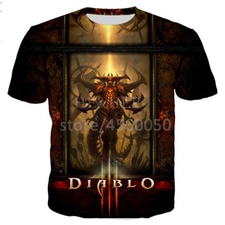 เสื้อยืด พิมพ์ลาย Diablo 3 Reaper Of Soul Diablo 3 สไตล์ฮาราจูกุ สตรีท