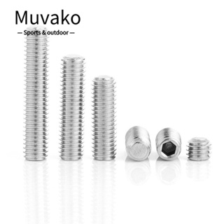 MUVAKO สกรูซ็อกเก็ต สเตนเลส 201 M4 เกรด 8 หัวหกเหลี่ยม สําหรับมือจับประตู 100 ชิ้น