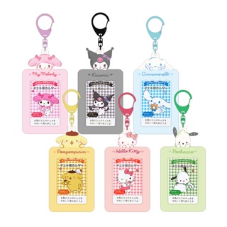 SANRIO เคสใส่บัตรรถบัส บัตรประจําตัวประชาชน ลายการ์ตูน Hello Kitty Kuromi เหมาะกับของขวัญ สําหรับเด็กผู้หญิง