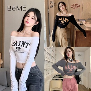 พร้อมส่ง เสื้อครอปเเขนยาวมินิมอลเเฟชั่น เสื้อครอป คอยูสั้นเซ…