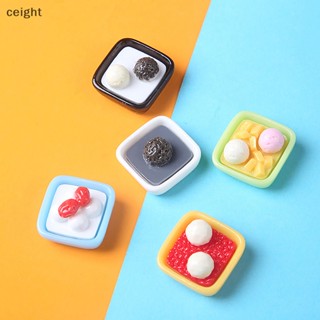 [ceight] โมเดลเค้ก ขนมหวานจําลอง 1/12 อุปกรณ์เสริม สําหรับตกแต่งบ้านตุ๊กตา 5 ชิ้น