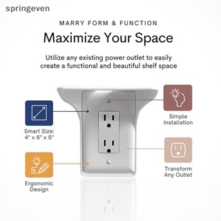 [springeven] ใหม่ ชั้นวางของ แบบติดผนัง สําหรับวางปลั๊กไฟ วางข้างเตียงนอน ใช้ในครัวเรือน