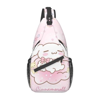 Cinnamoroll กระเป๋าคาดอก กระเป๋าสะพายข้าง ยุทธวิธี ขนาดเล็ก สําหรับผู้ชาย ผู้หญิง กลางแจ้ง