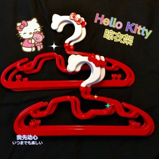 พร้อมส่ง ไม้แขวนเสื้อ ลายการ์ตูน Hello Kitty กันลื่น ไร้รอยต่อ แบบสร้างสรรค์ สําหรับเด็ก