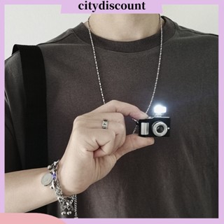 &lt;citydiscount&gt; สร้อยคอโซ่ จี้รูปกล้อง สไตล์ฮิปฮอป เครื่องประดับแฟชั่น ของขวัญวันเกิด