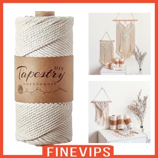 [Finevips] สายเชือกถักมาคราเม่ ผ้าฝ้าย ขนาด 5 มม.-100 ม. DIY