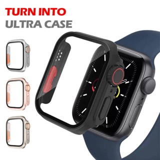 กระจกนิรภัยกันรอยหน้าจอ และฝาครอบ สําหรับ Apple Watch Case Series 8 7 6 5 4 Se 2 Ultra Iwatch 40 มม. 44 มม. 45 มม. 41 มม.