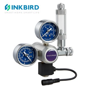 Inkbird โซลินอยด์ควบคุม CO2 พร้อมเกจวัดคู่ ขนาดใหญ่ และวาล์วคาร์บอนไดออกไซด์ สําหรับปลูกพืช เต็นท์ เรือนกระจก พิพิธภัณฑ์สัตว์น้ํา CGA320 CO2