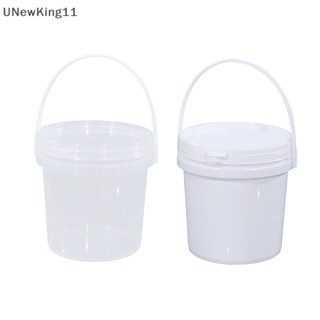 Unewking ถังพลาสติก เกรดอาหาร ขนาดเล็ก 500 มล. พร้อมฝาปิด สําหรับใส่ชานม