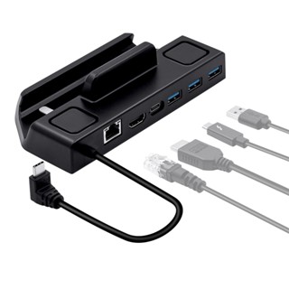 6-in-1 RJ45 4K60HZ PD100W USB3.0 แท่นวาง สําหรับเกมคอนโซล Rog Ally Nintend Switch