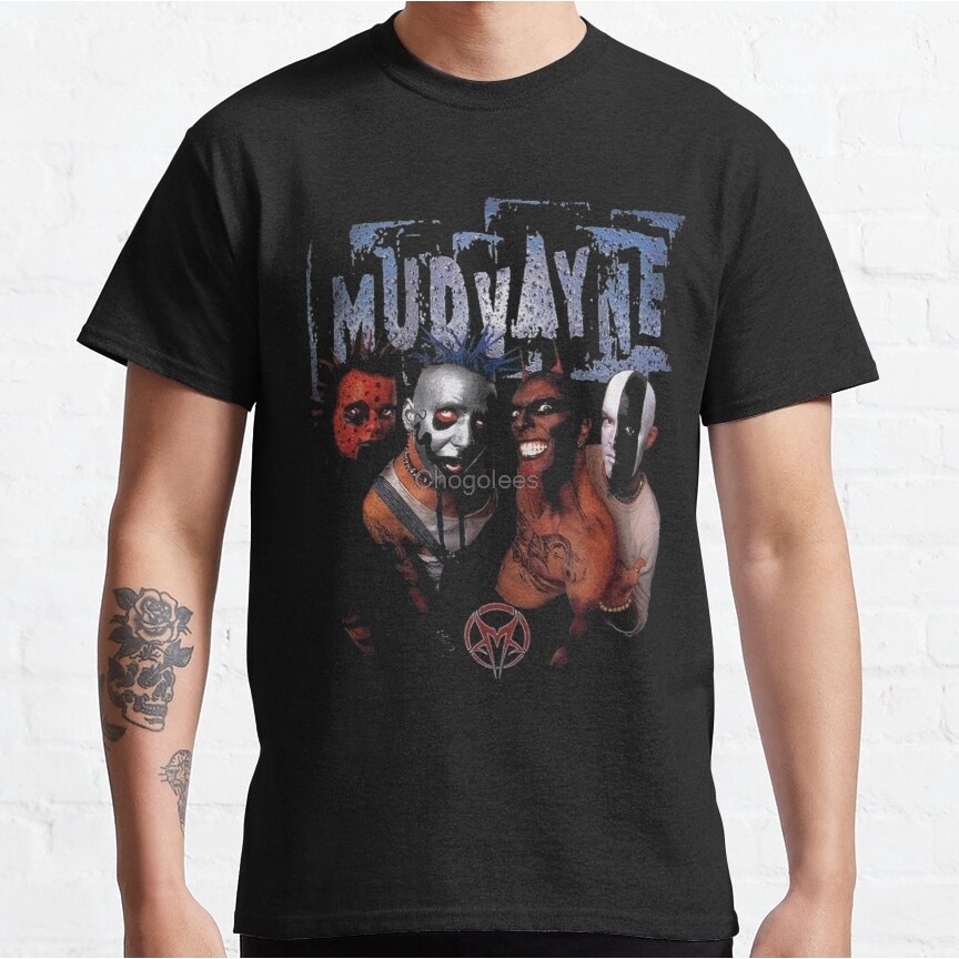 มีหลายสี เสื้อยืด พิมพ์ลาย Mudvayne Band Heavy Metal Mudvayne สําหรับผู้ชาย