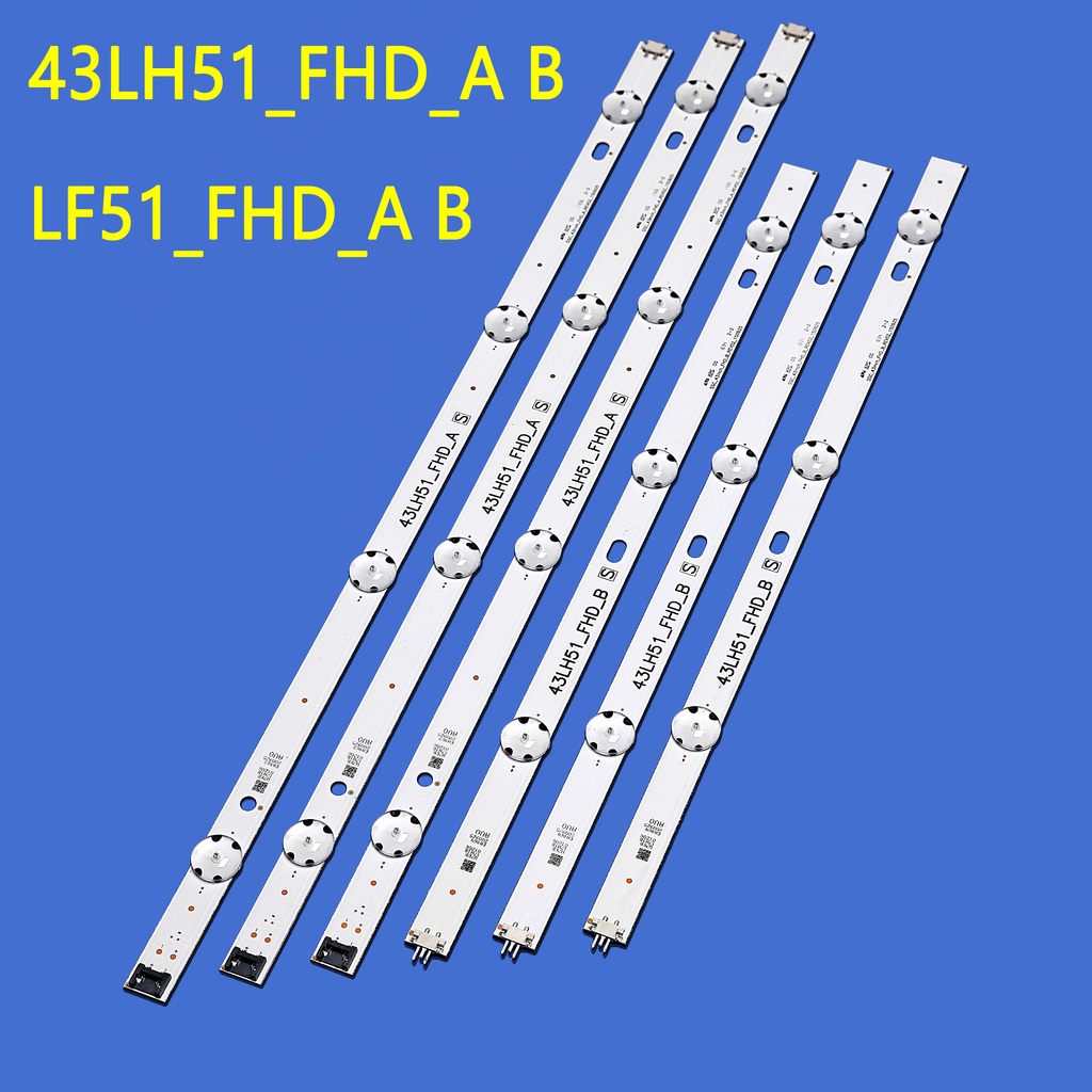 แถบไฟแบ็คไลท์ LED (6) สําหรับ 43LF510V 43LF5100 43LH5100 43LH590 43LJ515V 43LH520V 43LH511T 43LH570V