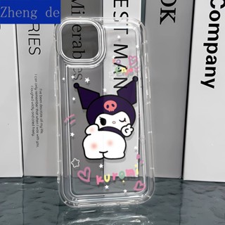 เคสป้องกันโทรศัพท์มือถือ แบบนิ่ม ลาย Kuromi กันกระแทก สําหรับ Apple 13 14ProMax 12 11 X 7P 8 PO4D