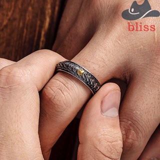 BLISS เครื่องประดับผู้ชาย แหวนสเกล รูปมังกร สไตล์พังก์ เรียบง่าย หรูหรา