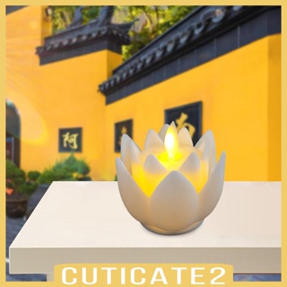 [Cuticate2] โคมไฟ LED รูปดอกบัว เทศกาลไหว้พระพุทธรูป สําหรับตกแต่งโต๊ะ หน้าต่าง