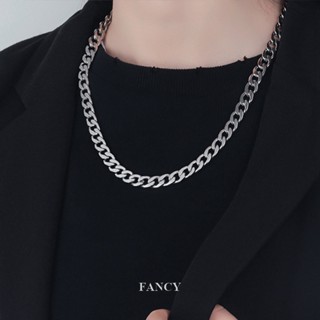 Fancy สร้อยคอโซ่หนา สไตล์ฮิปฮอป คิวบา สําหรับผู้ชาย และผู้หญิง