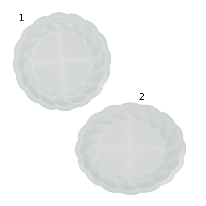 Exp อีพ็อกซี่เรซิ่น Moulds Coasters ถาดซิลิโคน Mould Coasters DIY Coasters