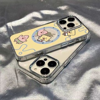 เคสโทรศัพท์มือถือ แบบใส ลาย SpongeBob SquarePants สําหรับ Apple Iphone 11 13xsmax 14pro 12 FXIU