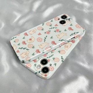 เคสโทรศัพท์มือถือ ลายกระต่ายน่ารัก สไตล์เรโทร สําหรับ Iphone 13 8p 14pro 7max 11 JBEJ