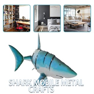 New Moveable Shark Metal Crafts Decoration Ornament Gift