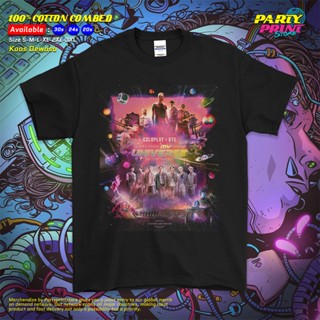 Partyprintstore เสื้อยืด พิมพ์ลายวง Coldplay Cold Play x BTS My Universe 55 สําหรับผู้ชาย