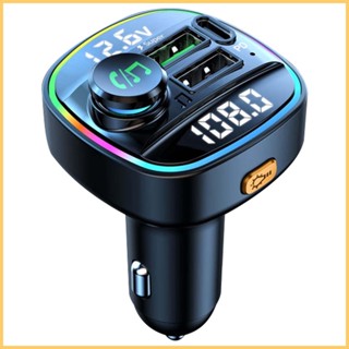 เครื่องส่งสัญญาณวิทยุ FM ไร้สาย แฮนด์ฟรี ชาร์จโทรศัพท์ได้ สําหรับรถยนต์