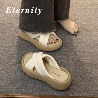 Eternity รองเท้าแตะผู้หญิง รองเท้าแตะ พื้นนุ่ม กันลื่น นุ่ม ใส่สบาย สไตล์เกาหลี 29Z070705