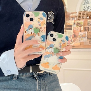 เคสโทรศัพท์มือถือ กันกระแทก ลายการ์ตูนโดนัลด์ดั๊ก สําหรับ iPhone 14pro 13 12 11