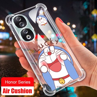 เคสโทรศัพท์มือถือซิลิโคน TPU ใส กันกระแทก ลายการ์ตูนโดราเอมอนนําโชค สําหรับ Honor 90 Pro 5G honor90 Lite X8a 5G X6s X6 Magic 5 Lite