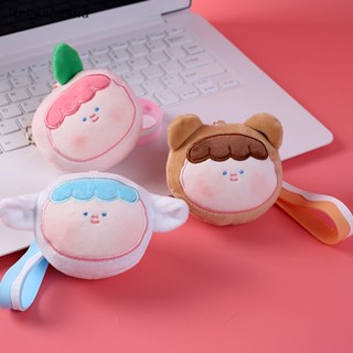 [FREG] Cartoon Doll Plush Toys Key Chain Mini Keychain Remembrance Gifts Lovely Decor Lovely Decor Bag Pendant Keychain FDH