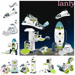 Lanfy ของเล่นรถรับส่งอวกาศ จรวด อวกาศ อวกาศ อวกาศ นักบินอวกาศ ของเล่นเสริมพัฒนาการ สําหรับเด็ก