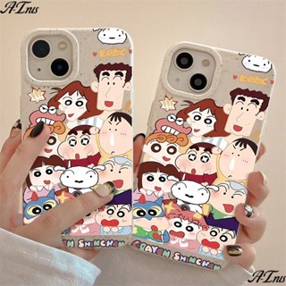 เคสโทรศัพท์มือถือ แบบนิ่ม ลายการ์ตูนชินจัง กันกระแทก สําหรับ Apple Iphone 814pro 7max 11 12 13 YTZI