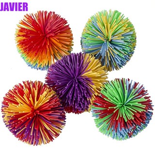 JAVIER ของเล่นลูกบอลยืดหยุ่น สีรุ้ง ช่วยบรรเทาความเครียด สําหรับเด็กออทิสติก