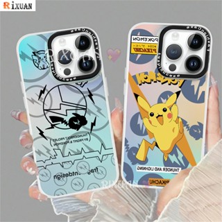 เคสมือถือ แบบแข็ง ลายการ์ตูนปิกาจู ไล่โทนสี หรูหรา สําหรับ Realme C55 C53 C33 C31 C30 C30S C35 C11 2021 Realme10 9i 5i 6i C3 8i 8 C2 C21Y C25Y C15 C12 C25 Narzo 50A