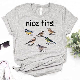 เสื้อยืด พิมพ์ลายกราฟฟิค Nice Tits แฟชั่นฤดูร้อน สไตล์ญี่ปุ่น สําหรับผู้หญิง