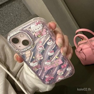 เคสป้องกันโทรศัพท์มือถือ แบบนิ่ม ลายแมวคิตตี้ สีชมพู สําหรับ iPhone 14 13 12pro 11 xr x xsmax 678xs