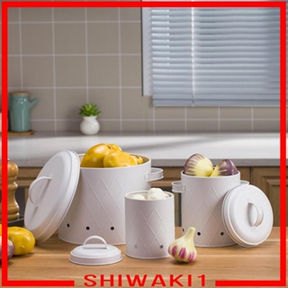 [Shiwaki1] หม้อเก็บหัวหอม กระเทียม สําหรับเคาน์เตอร์ ตู้กับข้าว 3 ชิ้น