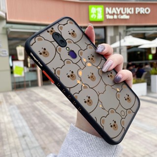 สําหรับ OPPO F11 F11 Pro A9X A9 2019 เคสลายการ์ตูนหมีน่ารัก บาง ด้านข้าง สี่เหลี่ยม การออกแบบใหม่ กันกระแทก ฝ้า ใส เคสโทรศัพท์แข็ง