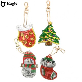 ⭐24H SHIPING⭐Christmas Decoration DIY 5D Full Diamond Painting Keychain Keyring Art Craft