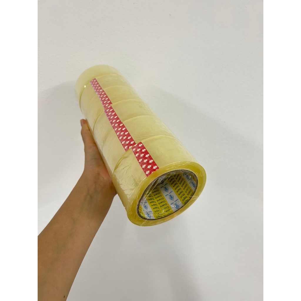 【ยกแถว 6 ม้วน】เทปใส OPP กันน้ำ ติดแน่นกว้าง2นิ้ว ปิดกล่อง ติดกล่อง สก็อตเทป ยาว 100หลา