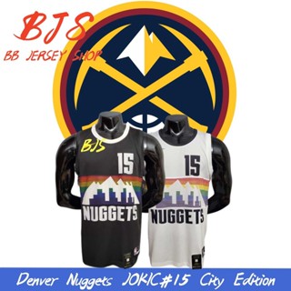 【BJS �� เลขที่ เสื้อกีฬาบาสเก็ตบอล ลายทีม Denver Nuggets City Edition 15JOKIC