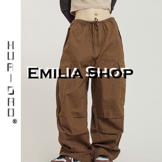 EMILIA SHOP กางเกงขายาว กางเกง คาร์โก้ กางเกง A20M07M