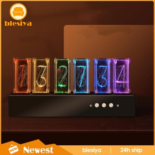 [Blesiya] Nixie Tube นาฬิกาดิจิทัล RGB LED เปลี่ยนสีได้ สําหรับตกแต่งห้องนั่งเล่น