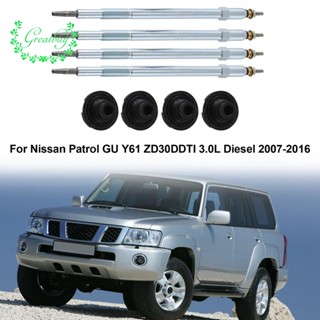 หัวเทียนเทอร์โบทําความร้อน พร้อมซีล แบบเปลี่ยน สําหรับ Nissan Patrol GU Y61 ZD30DDTI 3.0L Diesel 2007-2016 11065-2W202 11065-2W201 4 ชิ้น