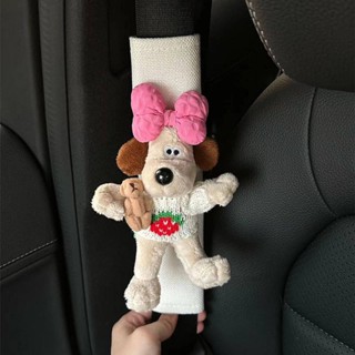 Bowknot Dog Strawberry Car Safety Belt Shoulder Pad Cover Car Interior Design Personalized Shoulder Pad Creative New Car Gift H1ai