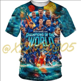 (ทั้งหมดในสต็อก Xzx180305) ใหม่ เสื้อยืด ลายฟุตบอล chelse FC 3D 33